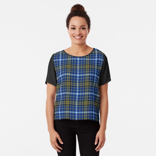 Knox tartan chiffon top