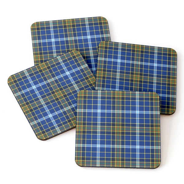 Knox tartan beverage coasters