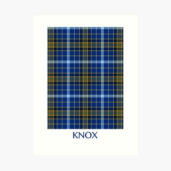 Knox tartan art print