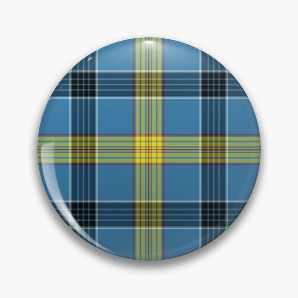 Laing tartan pinback button