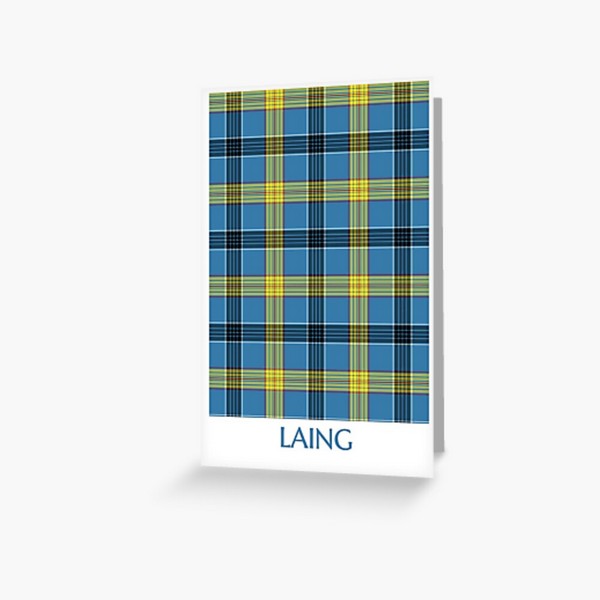 Laing tartan greeting card