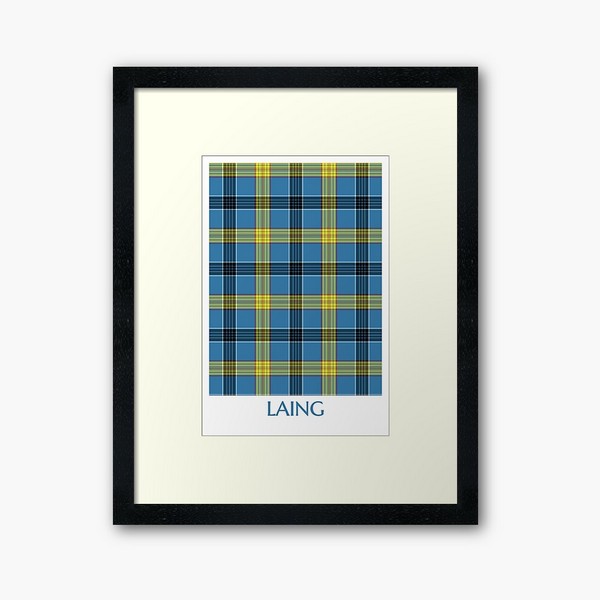 Laing tartan framed print