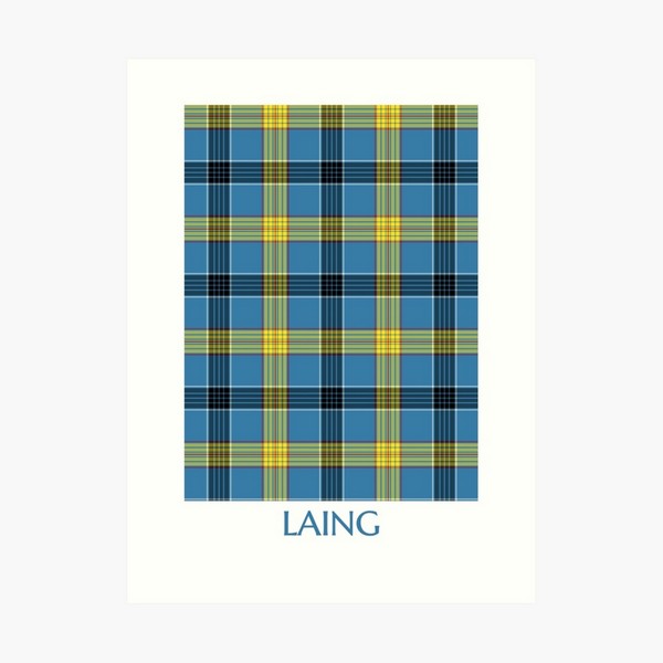 Laing tartan art print