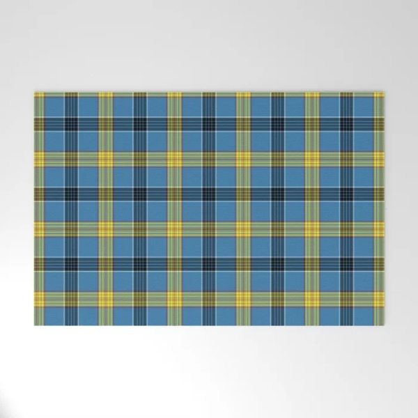 Laing tartan welcome mat