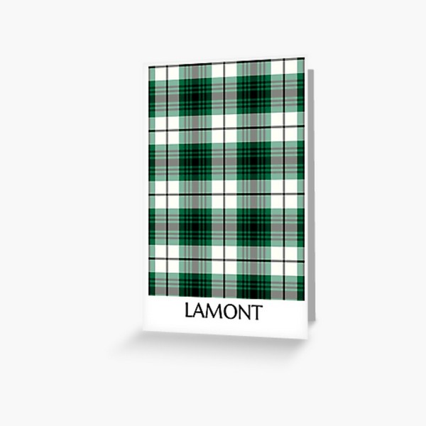 Lamont Dress tartan greeting card