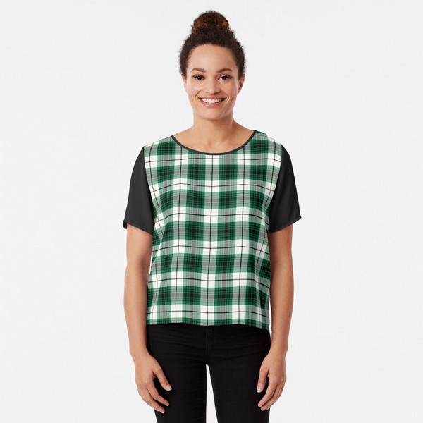 Lamont Dress tartan chiffon top