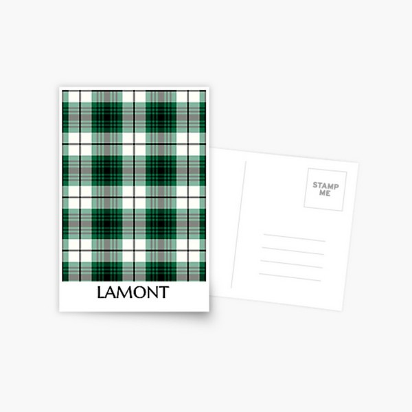 Lamont Dress tartan postcard
