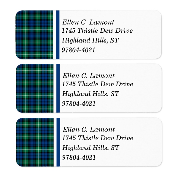 Clan Lamont Tartan Labels