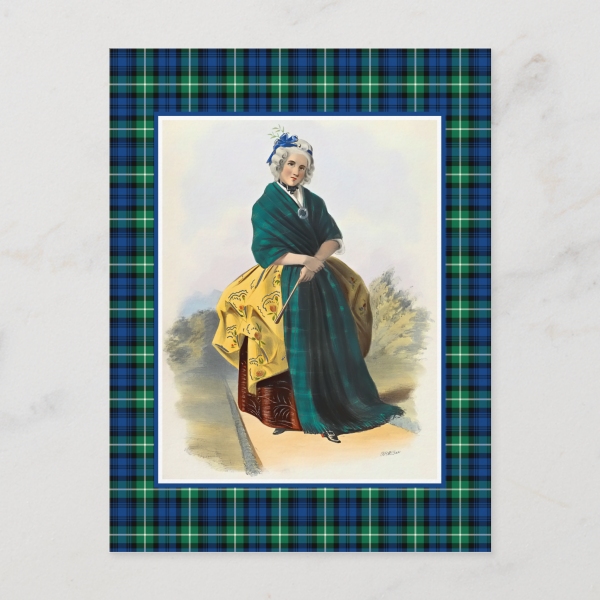 Lamont vintage tartan postcard