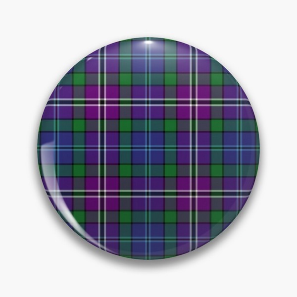 Lanarkshire tartan pinback button