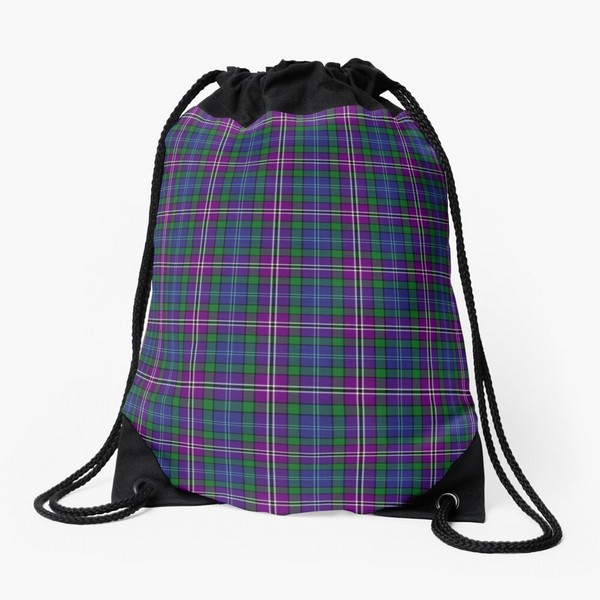 Lanarkshire tartan drawstring bag