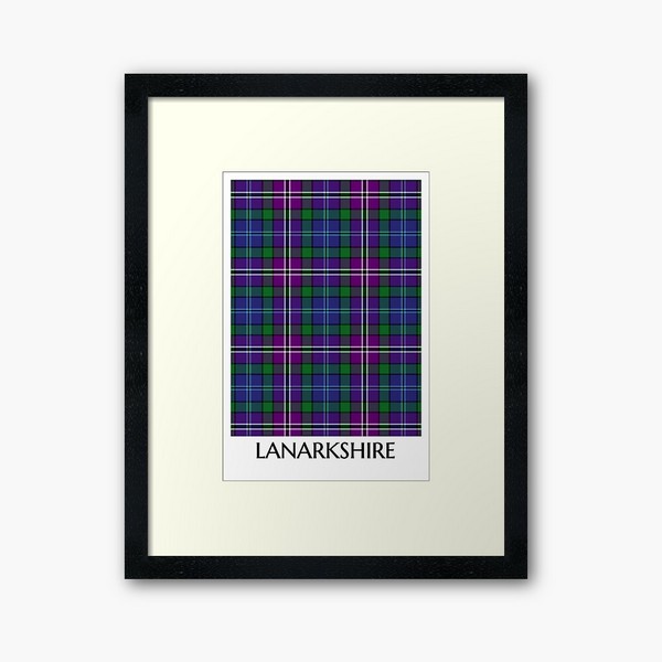 Lanarkshire tartan framed print