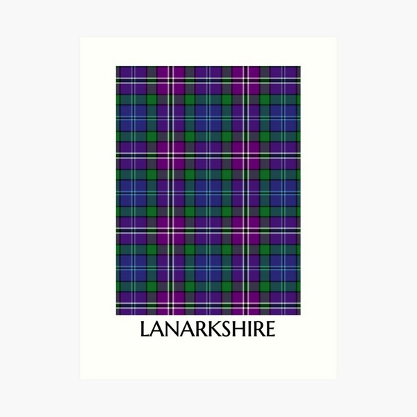 Lanarkshire tartan art print