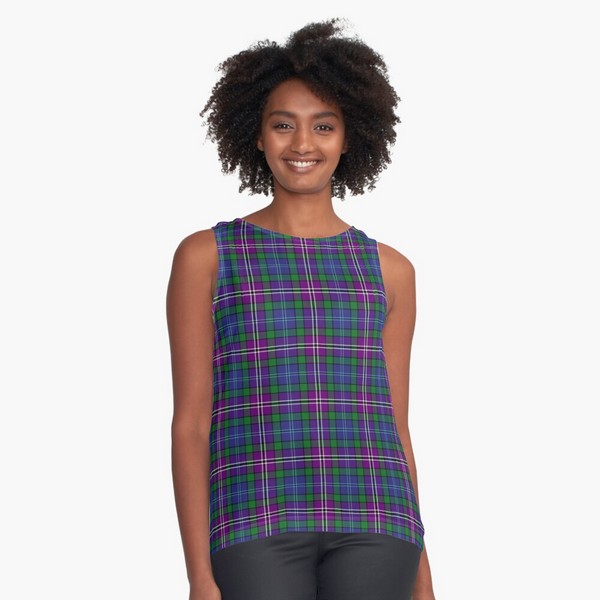 Lanarkshire tartan sleeveless top