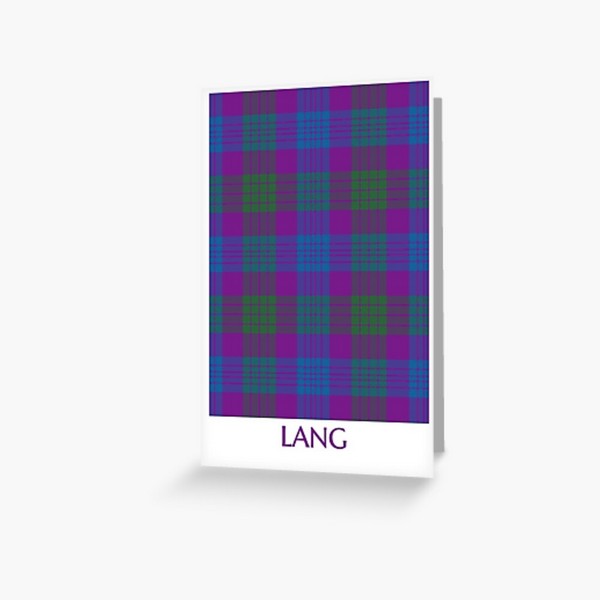 Lang tartan greeting card