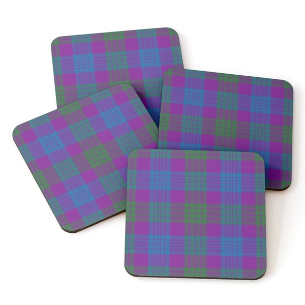 Lang tartan beverage coasters