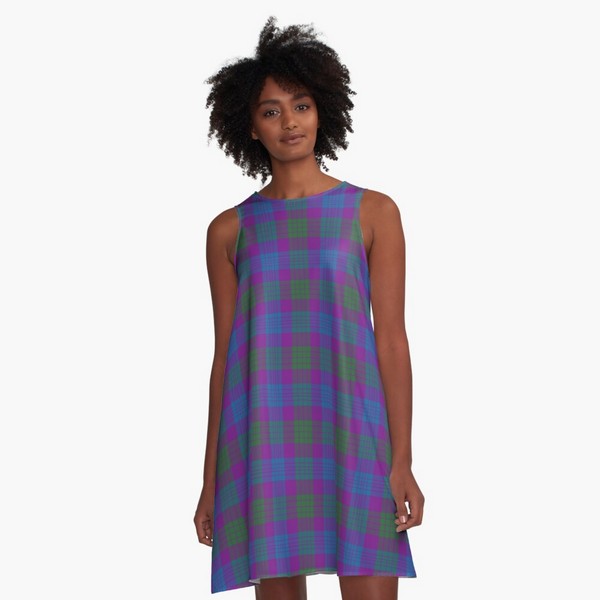 Lang tartan a-line dress