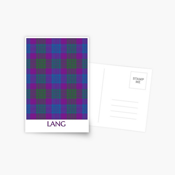 Lang tartan postcard