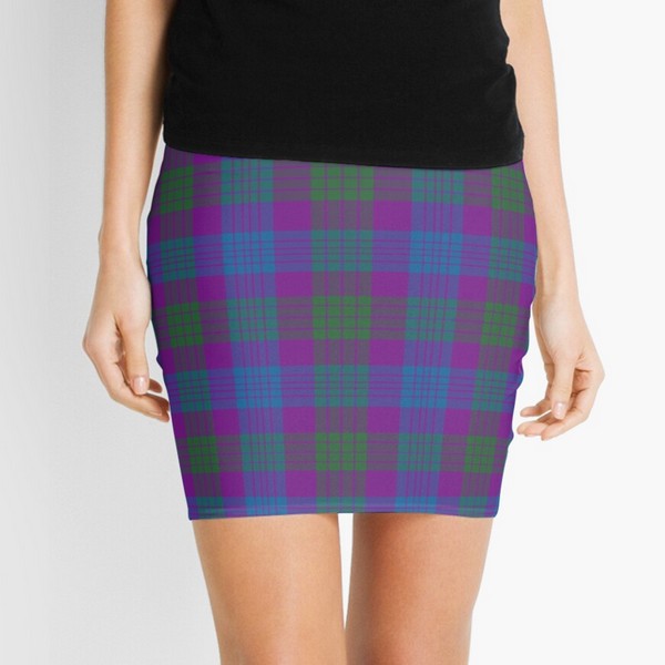 Lang tartan mini skirt