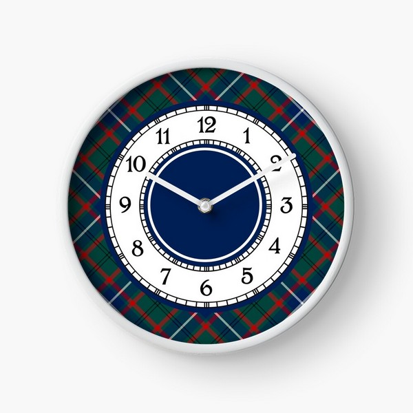 Lee tartan wall clock