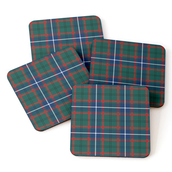 Lee tartan beverage coasters