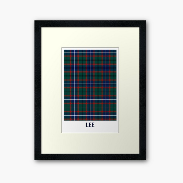 Lee tartan framed print