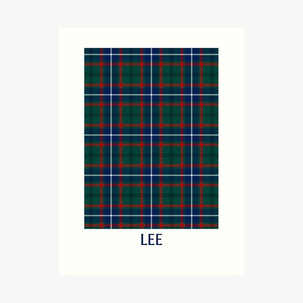 Lee tartan art print