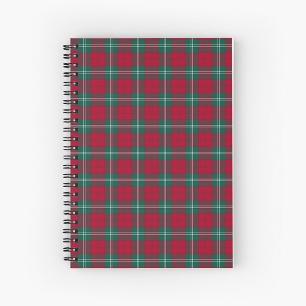 Lennox District tartan spiral notebook