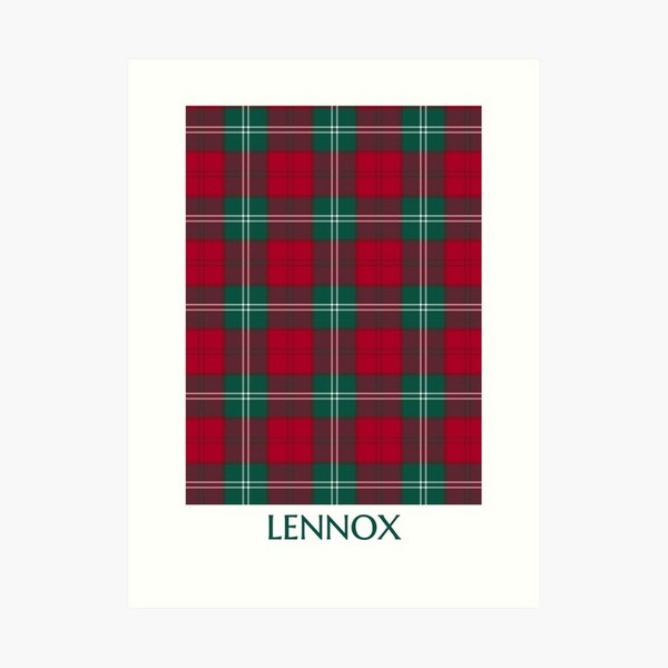 Lennox District tartan art print