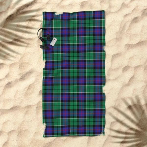 Leslie tartan beach towel