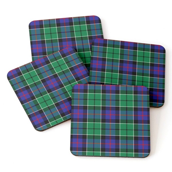 Leslie tartan beverage coasters