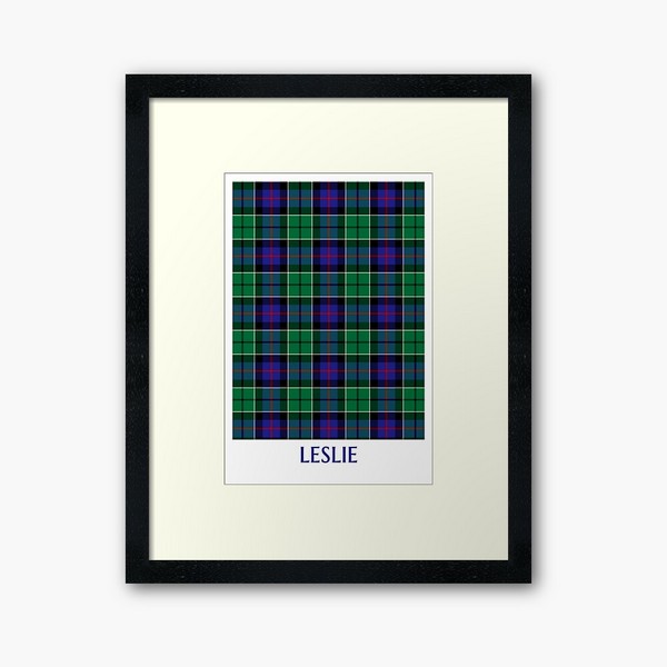 Leslie tartan framed print