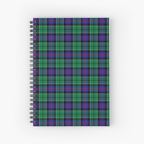 Leslie tartan spiral notebook