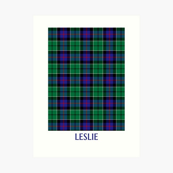 Leslie tartan art print