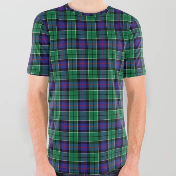 Leslie tartan all over print tee shirt