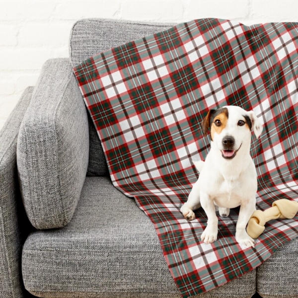 Light Christmas Plaid Pet Blanket