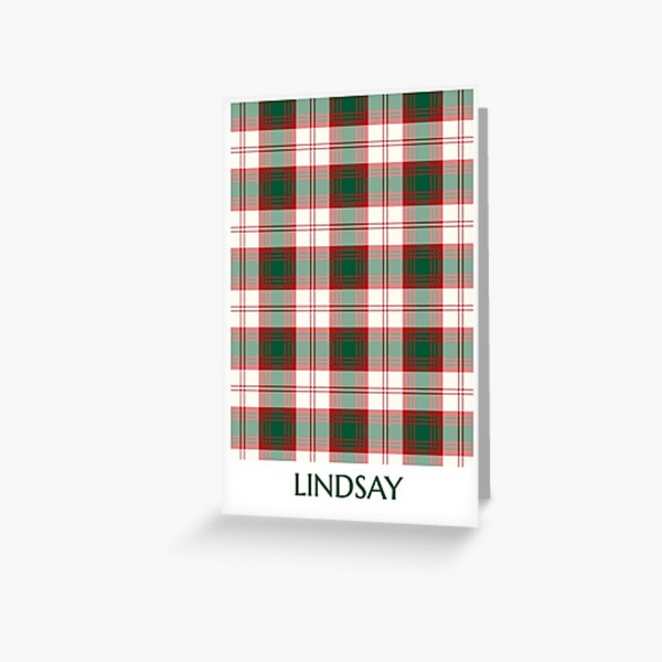 Lindsay Dress tartan greeting card