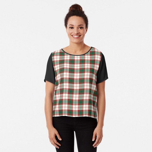 Lindsay Dress tartan chiffon top