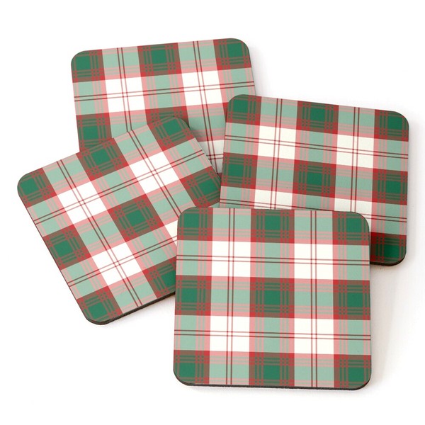 Lindsay Dress tartan beverage coasters