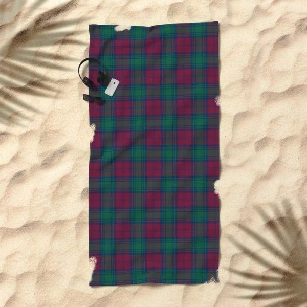 Lindsay tartan beach towel