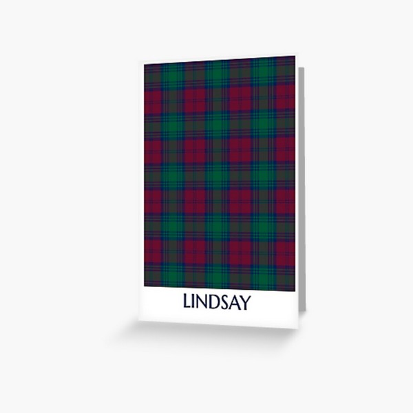 Lindsay tartan greeting card
