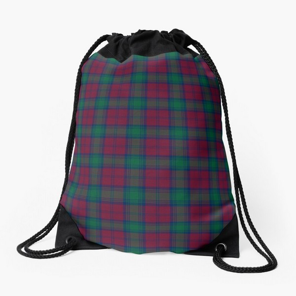 Lindsay tartan drawstring bag