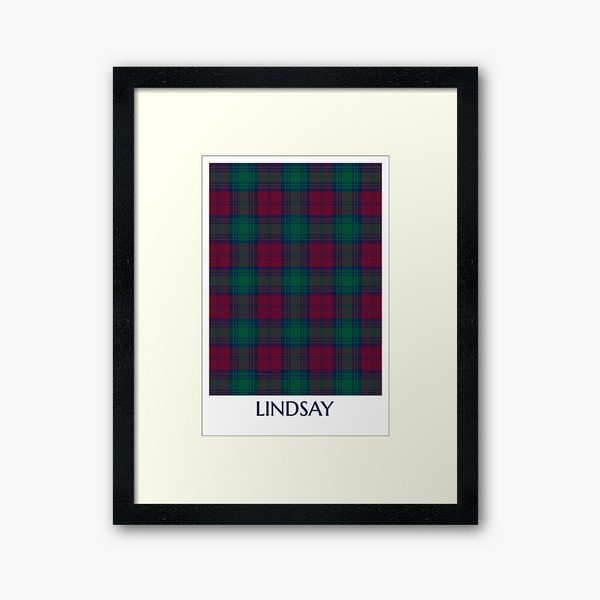 Lindsay tartan framed print