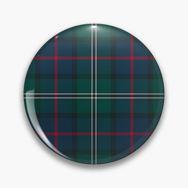 Loch Carron District tartan pinback button