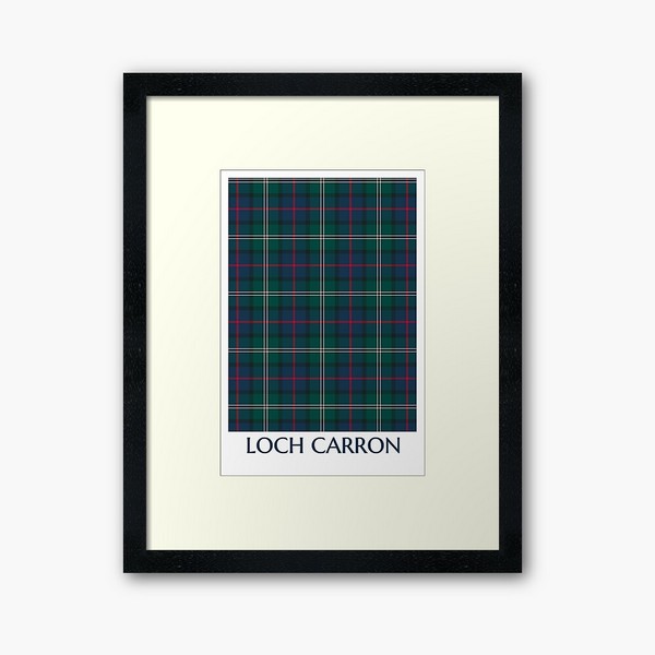 Loch Carron District tartan framed print