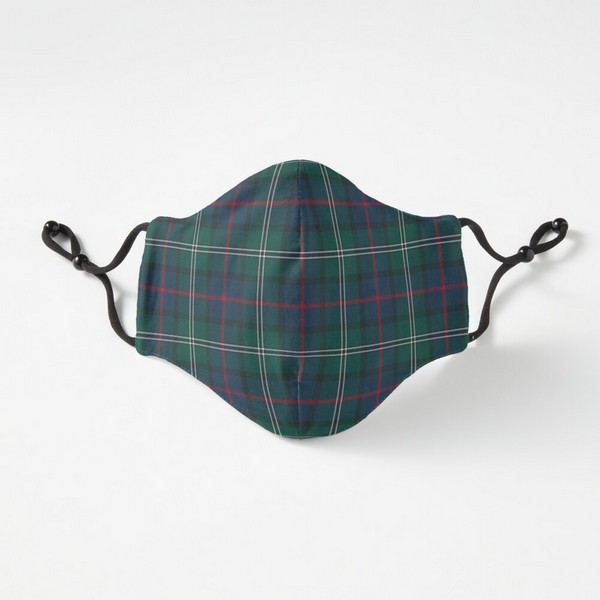 Loch Carron District tartan fitted face mask