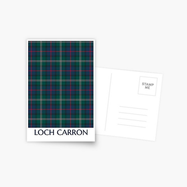 Loch Carron District tartan postcard