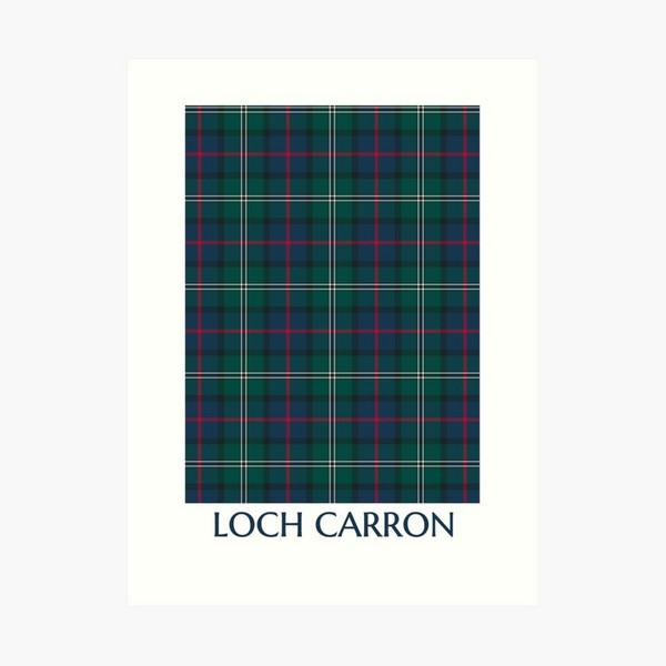 Loch Carron District tartan art print