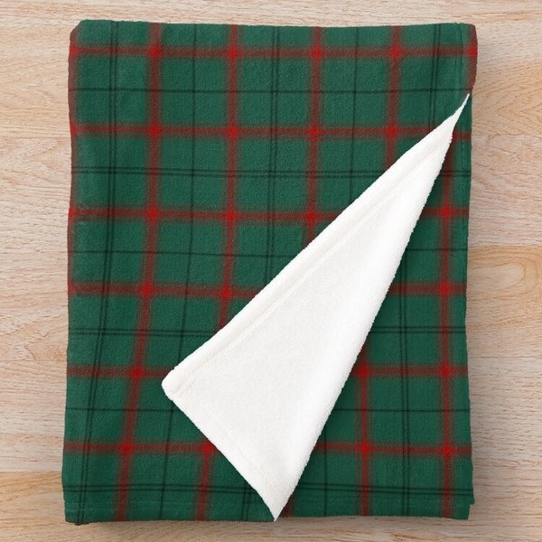 Loch Laggan District tartan fleece throw blanket