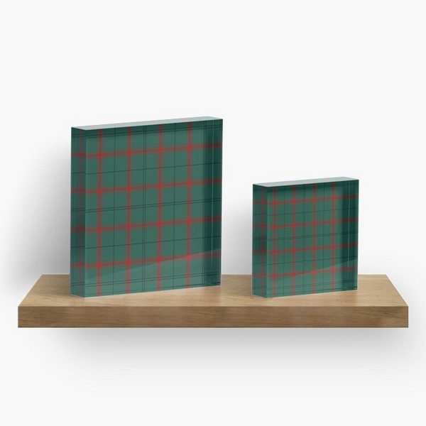 Loch Laggan District tartan acrylic block